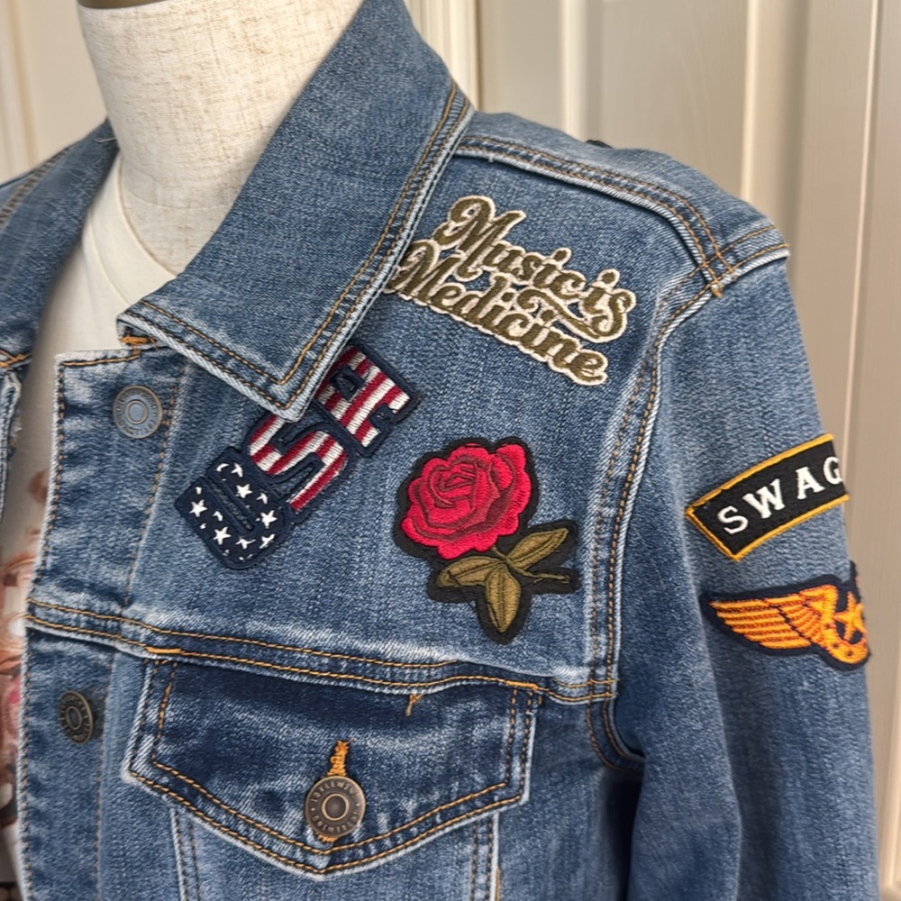 Denim Jacket with Patches